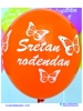 Baloni SRETAN ROĐENDAN LEPTIRI 25 kom